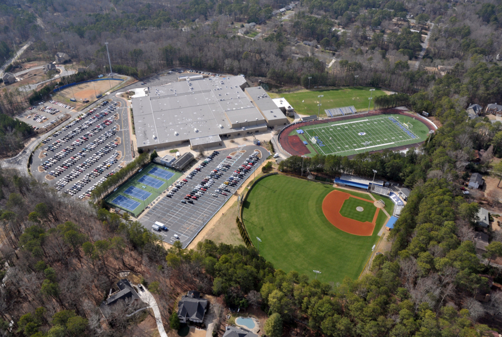 Pope High School Ariel | Cooper & Company General Contractors