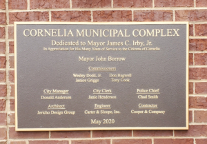 Cooper & Company | City of Cornelia Dedication Sign